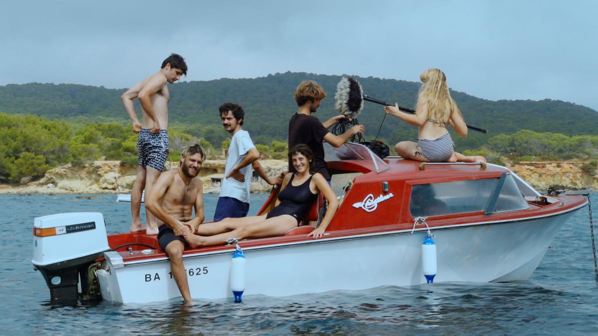 (4) Set photograph of Mourir à Ibiza (Un film en trois étés) (Anton Balekdjian, Léo Couture & Mattéo Eustachon, 2022)